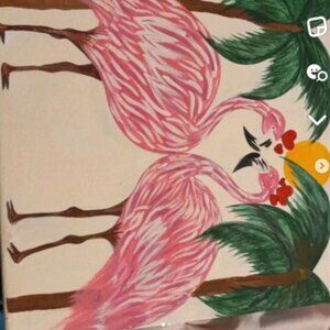 flamingo painting